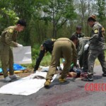 Thai guy crushed by truck