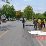 Thai guy crushed by truck