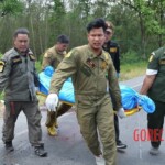 Thai guy crushed by truck