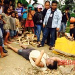 Floating female corpse