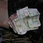 Dead young girl in forest