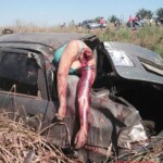 Decapitated woman in car crash
