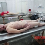 Hanged blonde in morgue