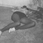 Dead woman in pantyhose