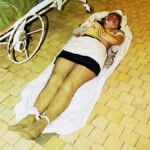 Dead woman in pantyhose