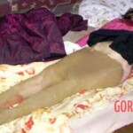 Dead woman in pantyhose