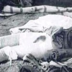 Vintage photo of dead woman