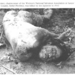 Vintage photo of dead woman