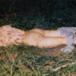 Vintage photo of dead woman