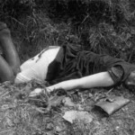 Vintage photo of dead woman