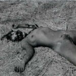 Vintage photo of dead woman