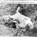 Vintage photo of dead woman