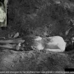 Vintage photo of dead woman