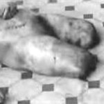 Vintage photo of dead woman