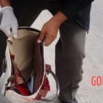 Woman with cracked skull