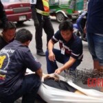 Woman with cracked skull