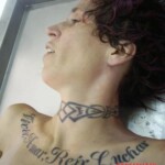 Tattooed woman in morgue