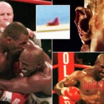 Mike Tyson bites off ear of his opponent Evander Holyfield