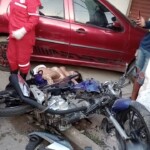 Two young women hit a pole at high speed