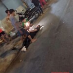 Reckless driver hits two guys on scooter