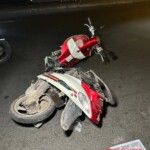 Reckless driver hits two guys on scooter