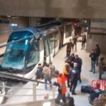 Aftermath of collision between two trams in Strasbourg