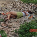 Chinese woman with severed carotid artery