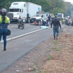 Female victim of hit & run collision