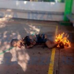 Two criminals lynched and burned to death