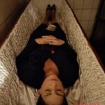 Deceased woman prepared for funeral