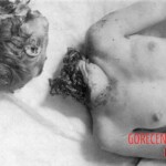 Vintage photo of dead woman