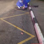 Pedestrian's head gets completely crushed