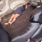 Last gasps of female suicidal jumper after the impact