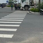 Middle-aged woman has her lower part crushed by concrete truck