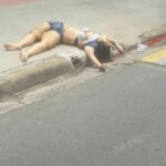 Woman after falling from height