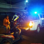 Bloody aftermath of collision between two motorcycles