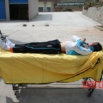 Outdoor examination and autopsy of young Chinese woman