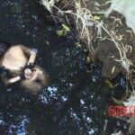 Tied naked female corpse found in water