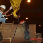 Worker fell into sugar cane crushing machine