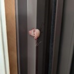 Dude cut off tip of his finger with sliding door