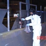 Female motorcyclist without helmet smashed her skull against guardrail