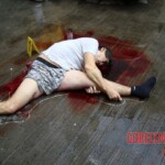 Suicide jumper after impact from skyscraper rooftop