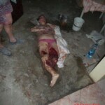 Ukrainian woman hit by mortar