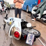 Young Cambodian woman run over by vehicle