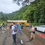 Aftermath of serious bus accident in Costa Rica