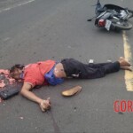 Cambodian motorcyclist’s head exploded on asphalt