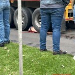 Colombian woman on motorcycle crushed by truck