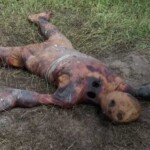 Naked burned woman with signs of torture found