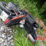 Scooter rider fatally hit by train