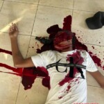 Robber used civilian as human shield